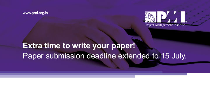 feedback.html PMI Project Management Institute Extra time to write your paper! Paper submission deadline extended to 15 July.